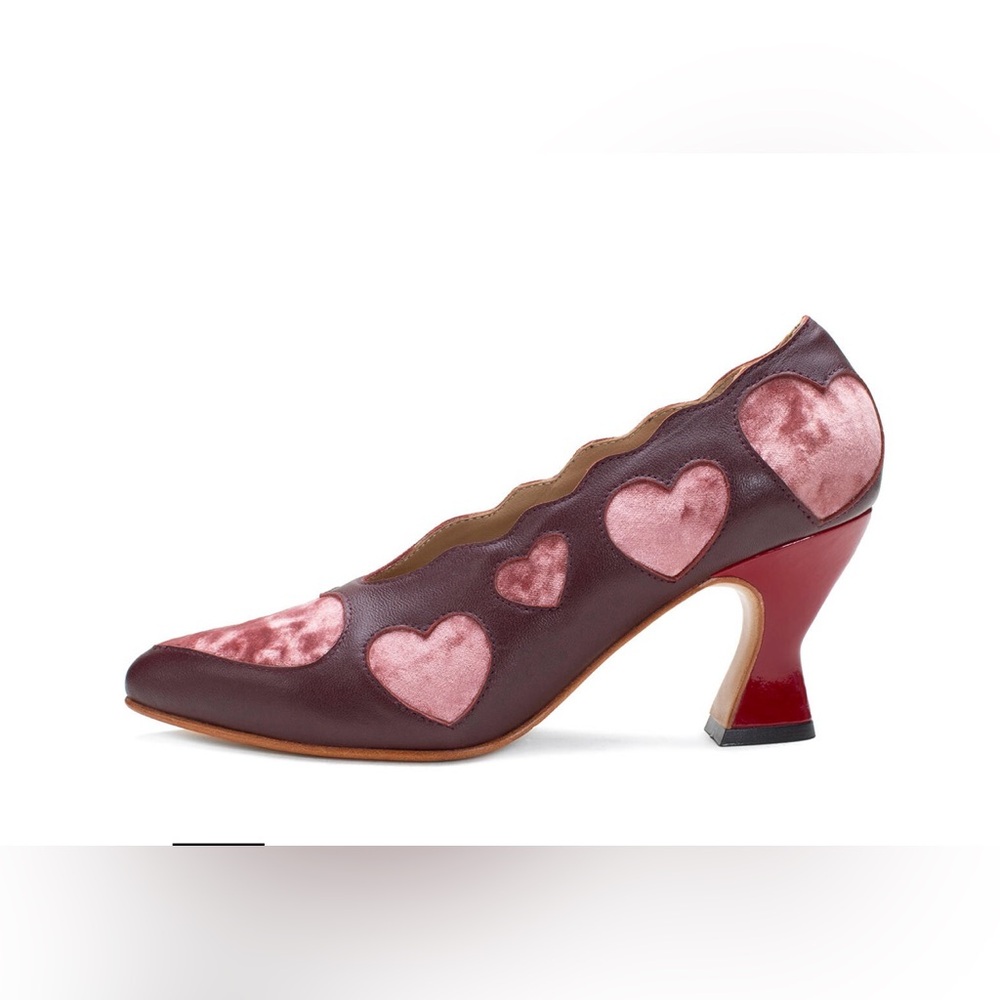 NEW John Fluevog Heels in Burgundy and Pink